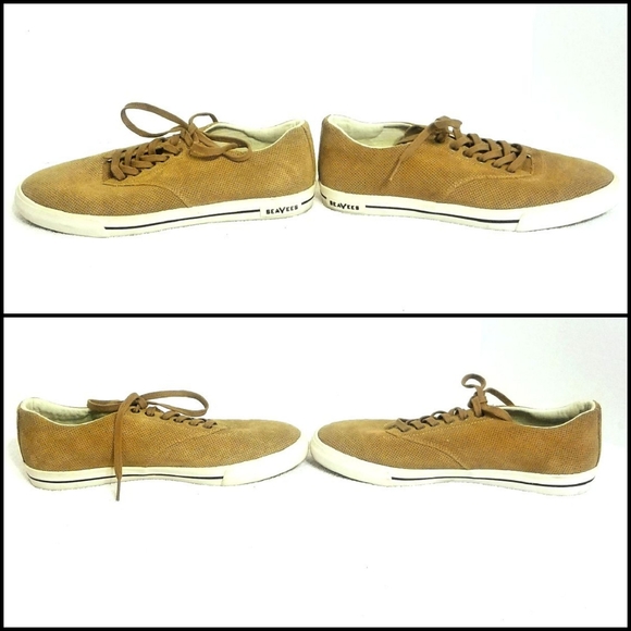 SeaVees Hermosa Plimsoll Varsity Golden Brown SZ 9 - Picture 6 of 7